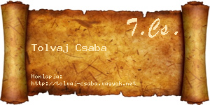 Tolvaj Csaba névjegykártya