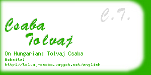 csaba tolvaj business card